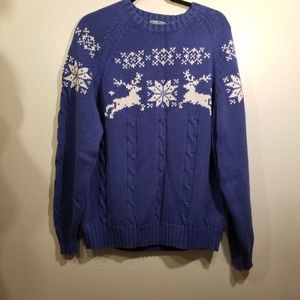 Vintage Lands Ends Christmas Winter Sweater